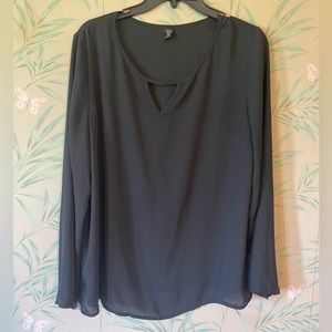 Black sheer blouse